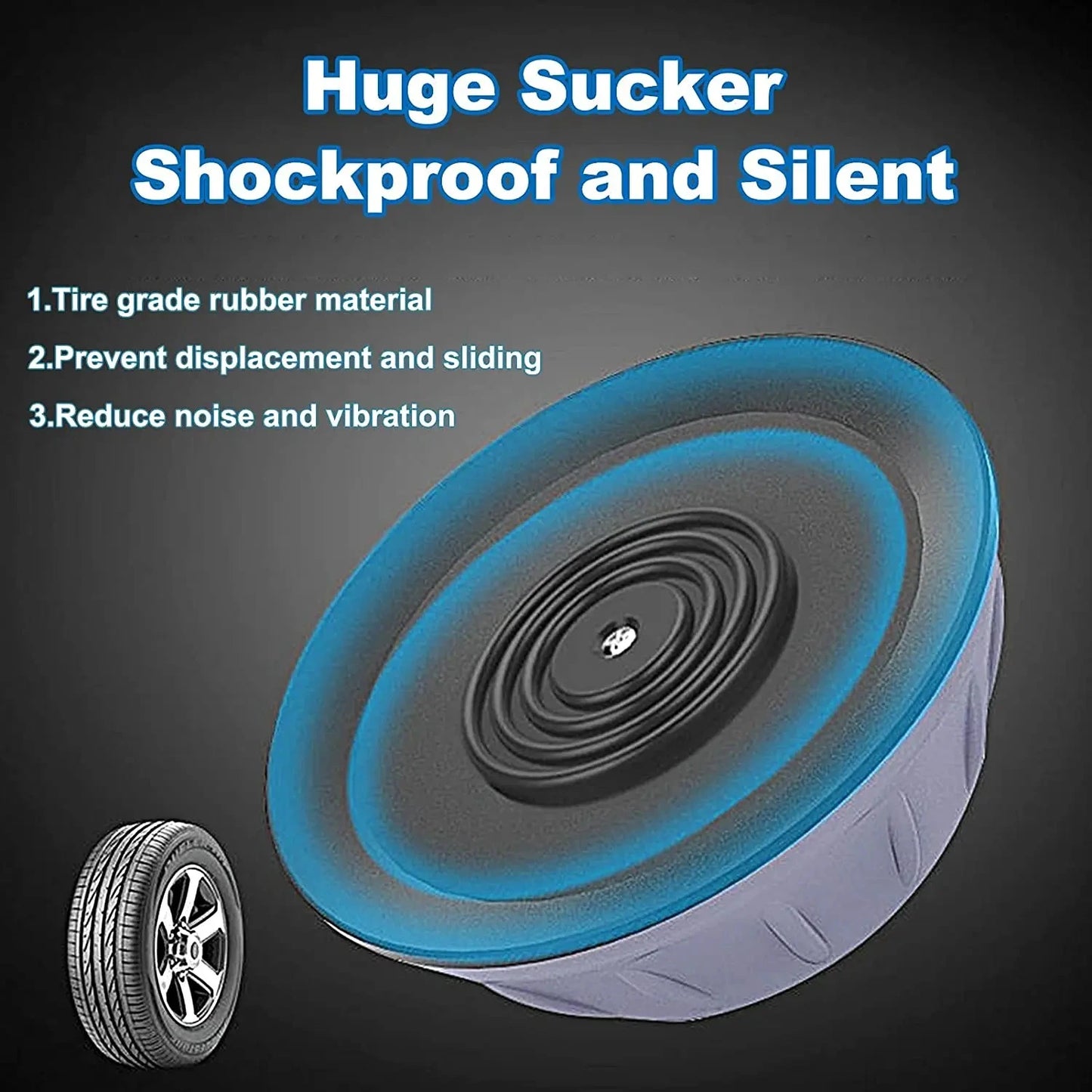 SilentBase Pro – Height-Increasing & Anti-Vibration Machine Pads (Pack of 4)