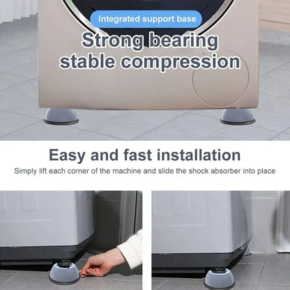 SilentBase Pro – Height-Increasing & Anti-Vibration Machine Pads (Pack of 4)