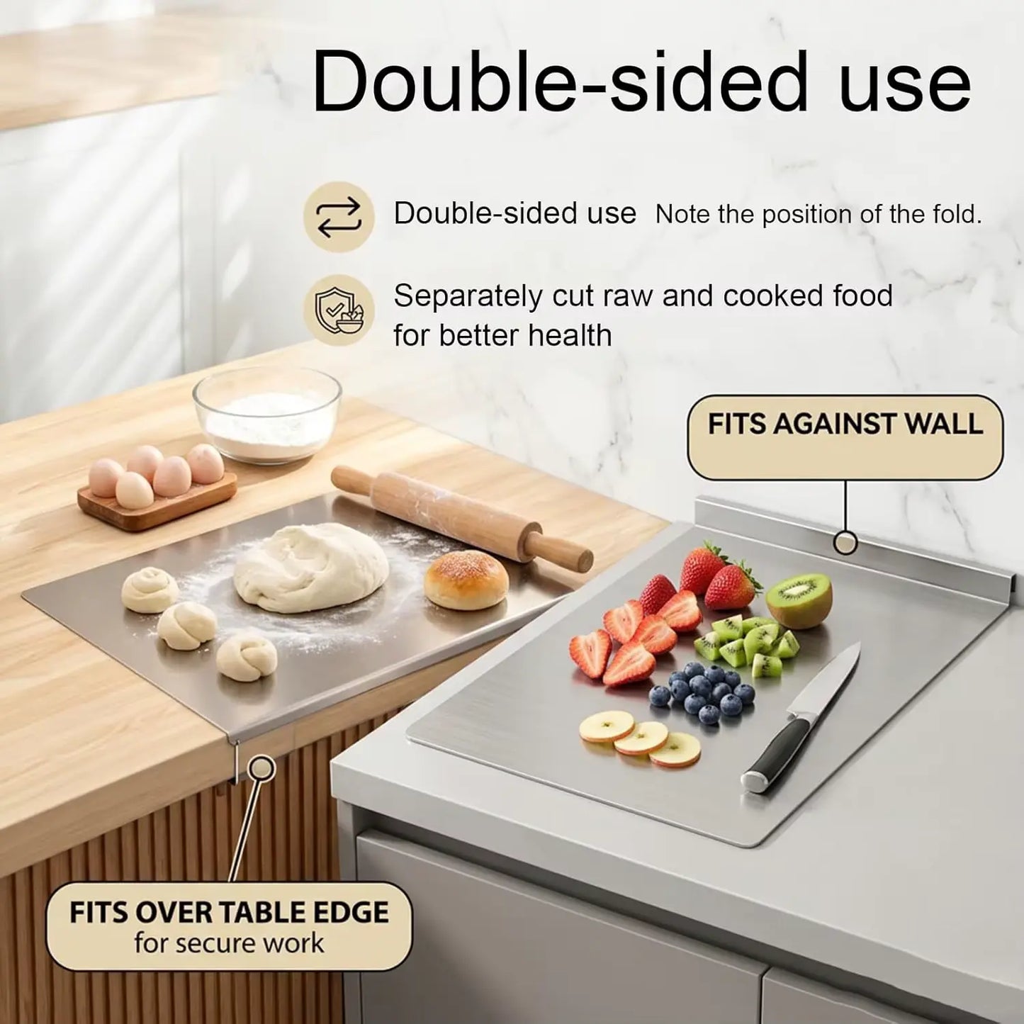SmartChop™ Stainless Steel Chopping Board