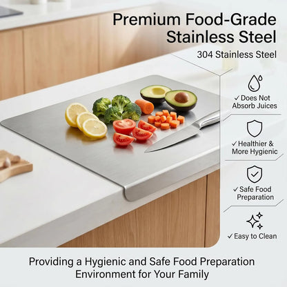 SmartChop™ Stainless Steel Chopping Board