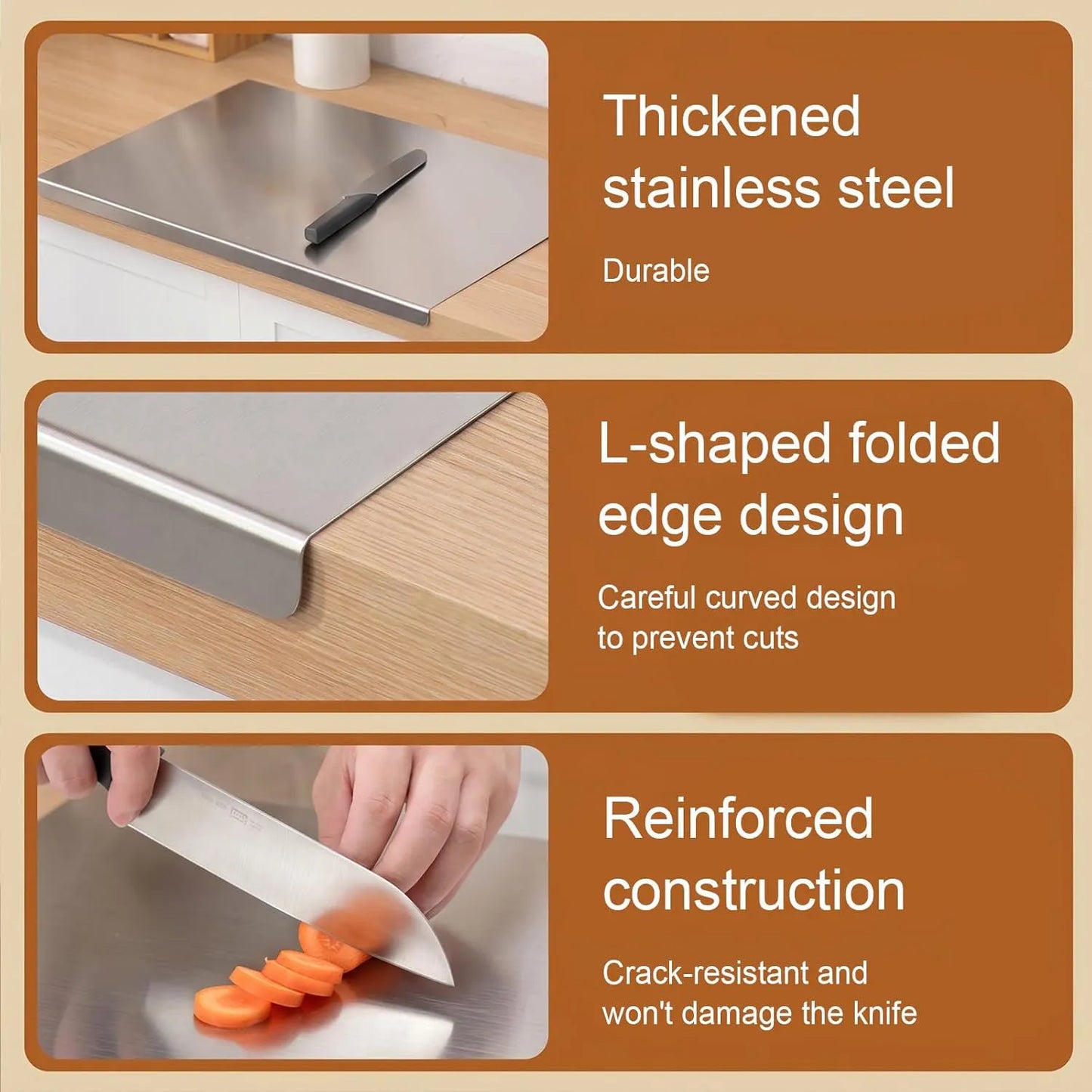 SmartChop™ Stainless Steel Chopping Board