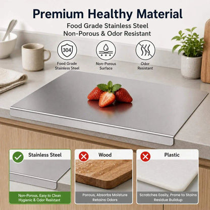 SmartChop™ Stainless Steel Chopping Board